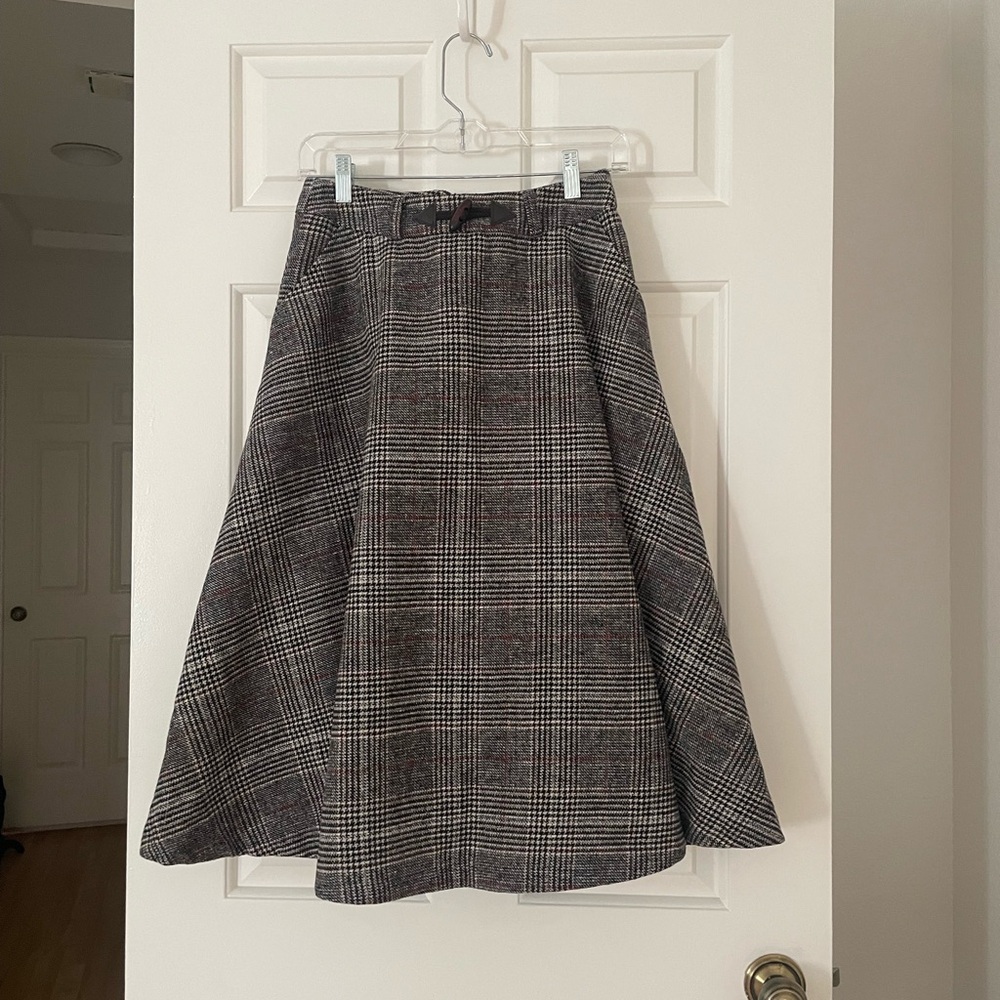 Wconcept check mid flare skirt